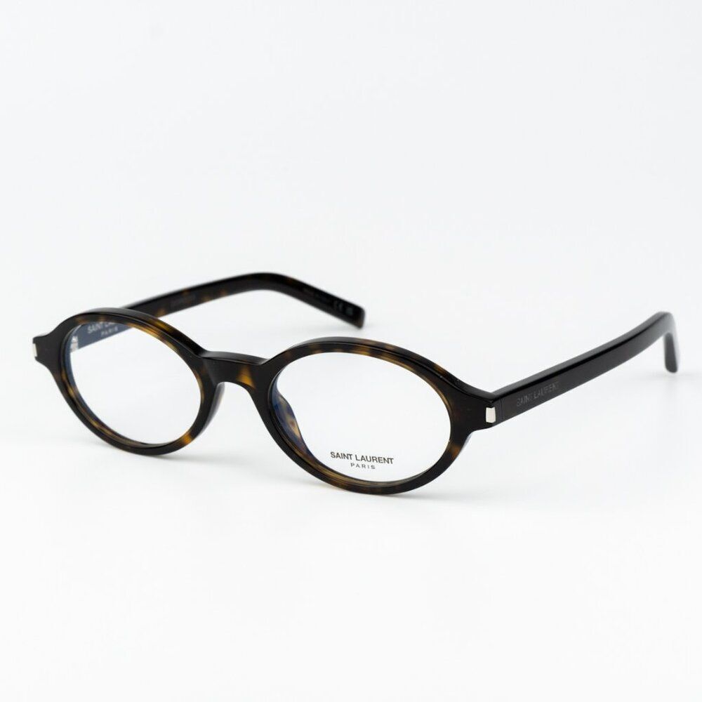 NEW Saint Laurent SL751 JEANNE OPT 002 Havana Oval Women Eyeglasses